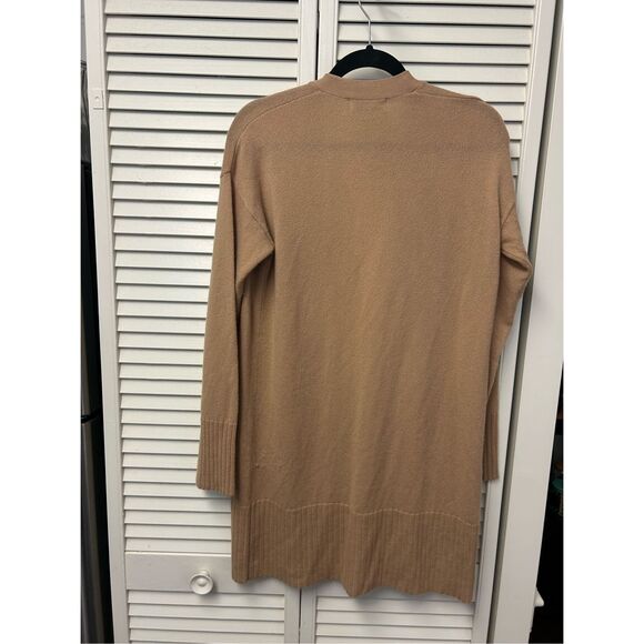 Pura Cashmere Tan Long Open Cardigan, Size Medium + , MSRP $335 - Picture 6 of 6